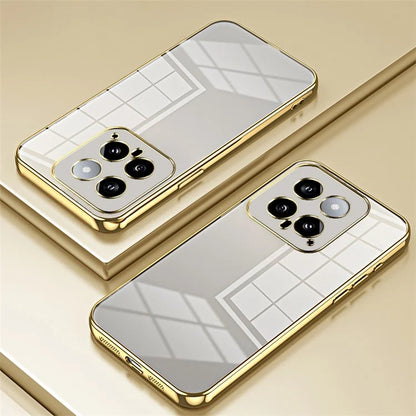 For Xiaomi 14 TPU Phone Case Electroplated Frame Protective Cover