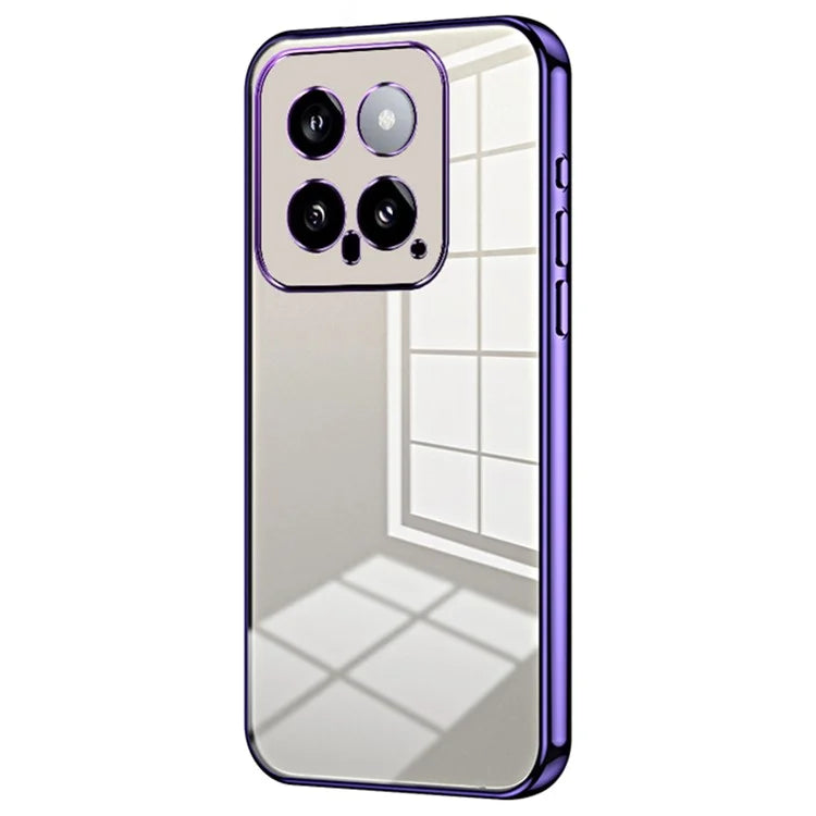 For Xiaomi 14 TPU Phone Case Electroplated Frame Protective Cover