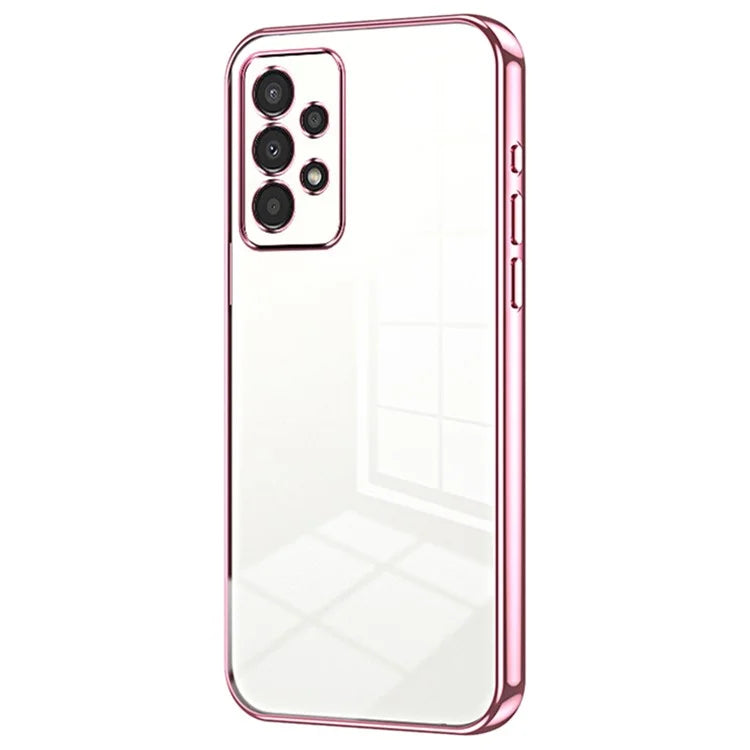 For Samsung Galaxy A13 4G TPU Case with Precision Holes Electroplated Edge