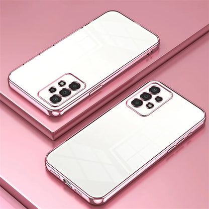 For Samsung Galaxy A13 4G TPU Case with Precision Holes Electroplated Edge