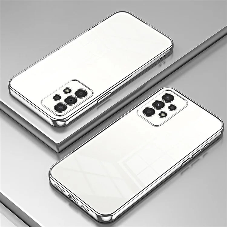 For Samsung Galaxy A13 4G TPU Case with Precision Holes Electroplated Edge