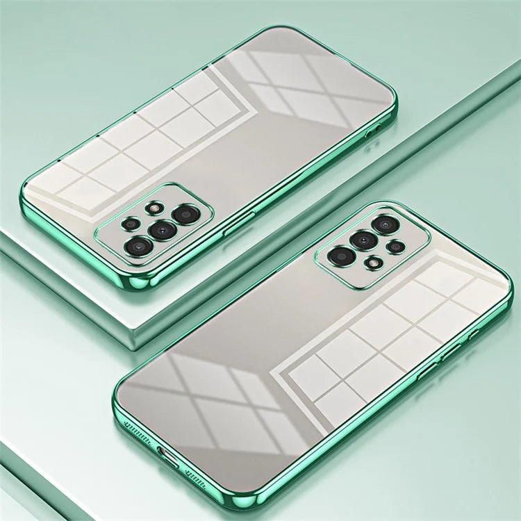 For Samsung Galaxy A13 4G TPU Case with Precision Holes Electroplated Edge