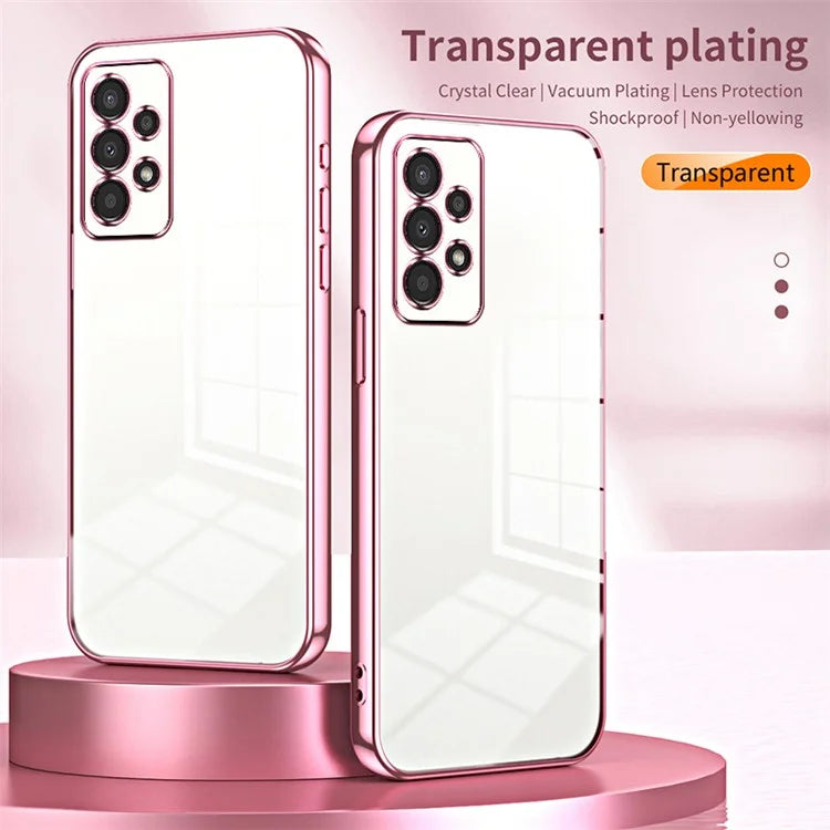 For Samsung Galaxy A13 4G TPU Case with Precision Holes Electroplated Edge