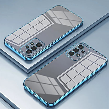 For Samsung Galaxy A13 4G TPU Case with Precision Holes Electroplated Edge