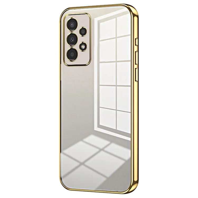 For Samsung Galaxy A13 4G TPU Case with Precision Holes Electroplated Edge