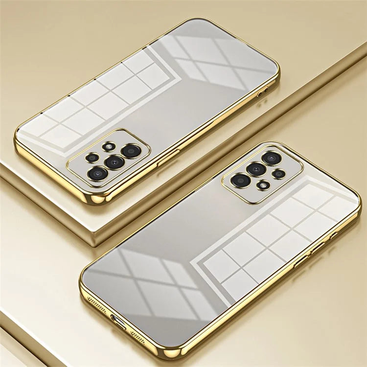 For Samsung Galaxy A13 4G TPU Case with Precision Holes Electroplated Edge