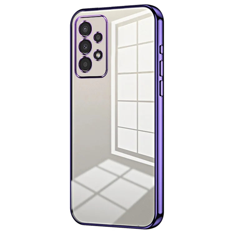 For Samsung Galaxy A13 4G TPU Case with Precision Holes Electroplated Edge
