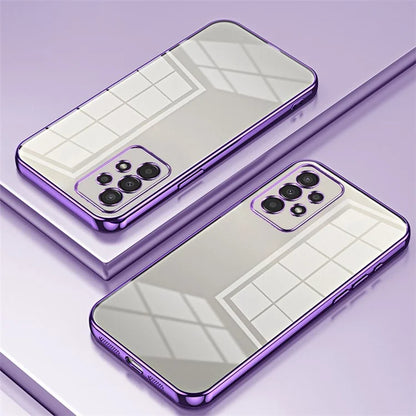 For Samsung Galaxy A13 4G TPU Case with Precision Holes Electroplated Edge