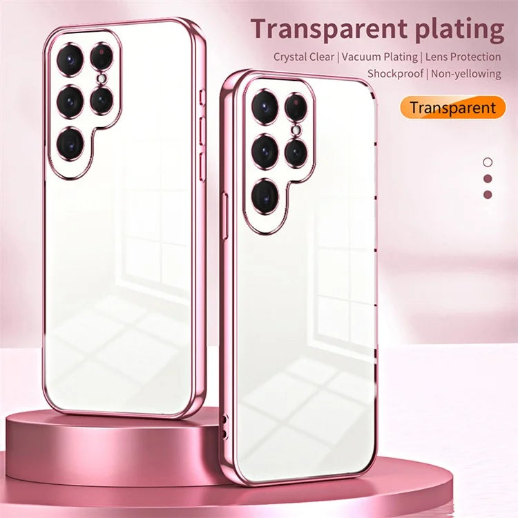 For Samsung Galaxy S23 Ultra Electroplated TPU Cover Case Precision Cutouts
