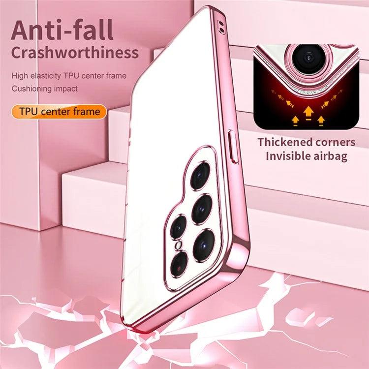 For Samsung Galaxy S23 Ultra Electroplated TPU Cover Case Precision Cutouts