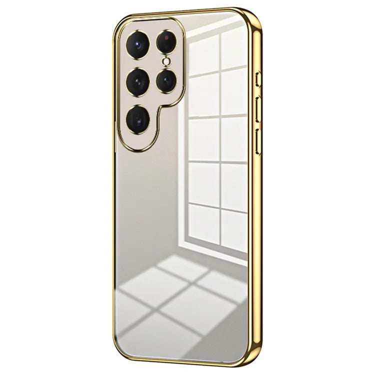For Samsung Galaxy S23 Ultra Electroplated TPU Cover Case Precision Cutouts