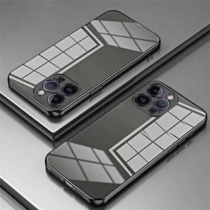 For iPhone 14 Pro Max TPU Case Electroplated Frame with Lens Protection