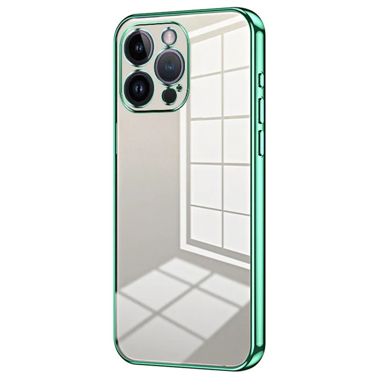 For iPhone 14 Pro Max TPU Case Electroplated Frame with Lens Protection