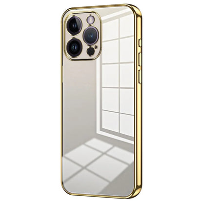 For iPhone 14 Pro Max TPU Case Electroplated Frame with Lens Protection