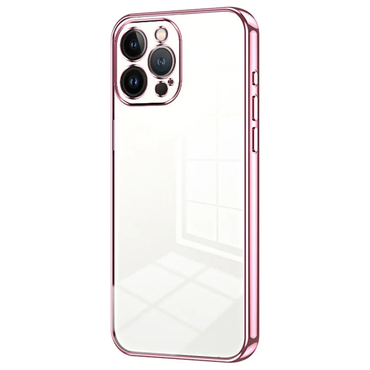 For iPhone 13 Pro Max Fine-Cut TPU Phone Case Electroplated Frame