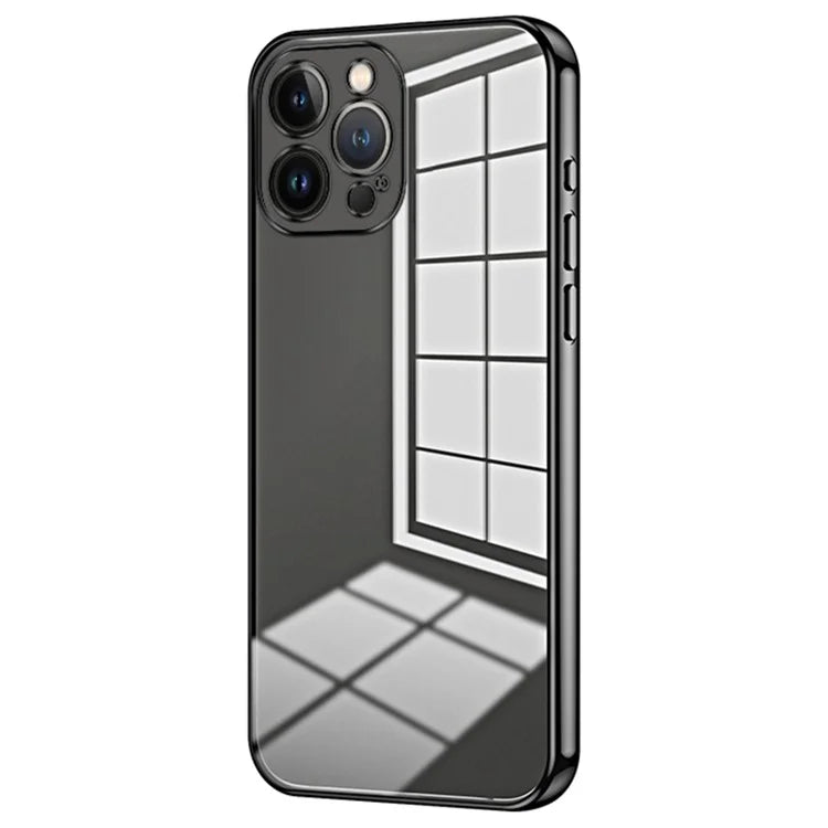 For iPhone 13 Pro Max Fine-Cut TPU Phone Case Electroplated Frame