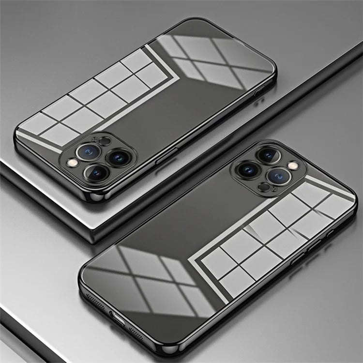 For iPhone 13 Pro Max Fine-Cut TPU Phone Case Electroplated Frame