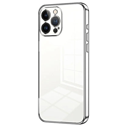 For iPhone 13 Pro Max Fine-Cut TPU Phone Case Electroplated Frame
