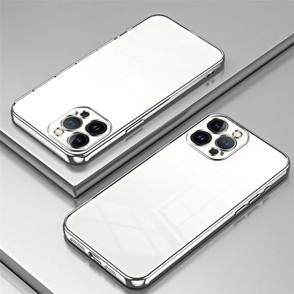 For iPhone 13 Pro Max Fine-Cut TPU Phone Case Electroplated Frame