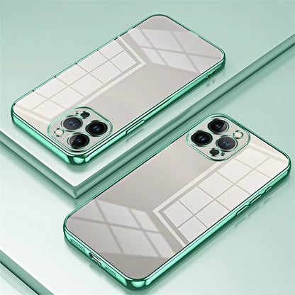 For iPhone 13 Pro Max Fine-Cut TPU Phone Case Electroplated Frame