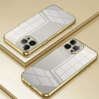 For iPhone 13 Pro Max Fine-Cut TPU Phone Case Electroplated Frame