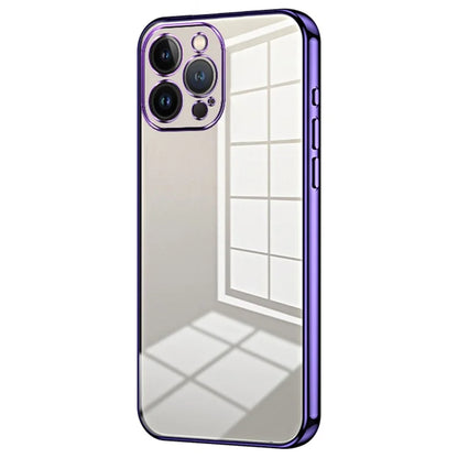 For iPhone 13 Pro Max Fine-Cut TPU Phone Case Electroplated Frame