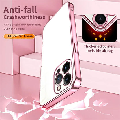 For iPhone 13 Pro Max Fine-Cut TPU Phone Case Electroplated Frame