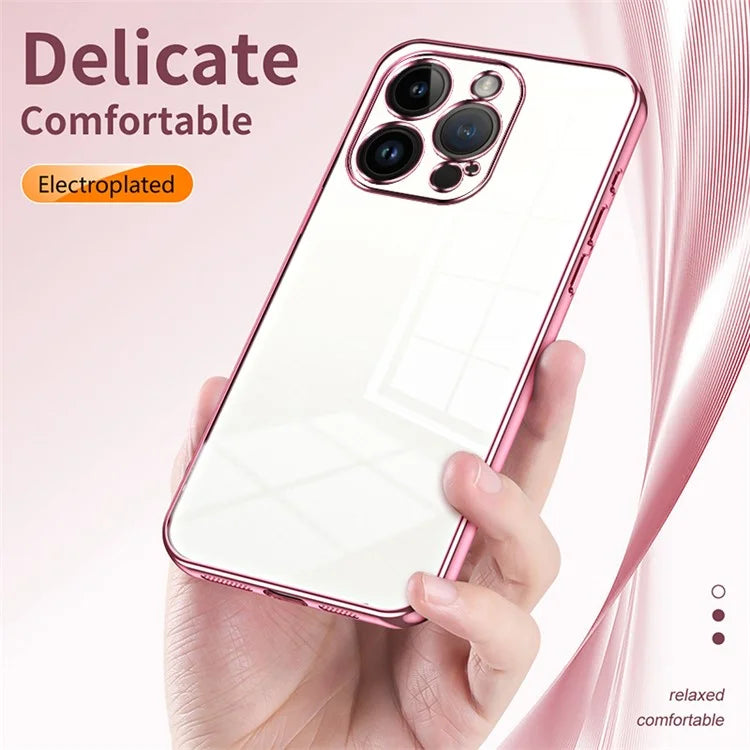 For iPhone 14 Pro TPU Case Electroplated Protective Slim Phone Cover