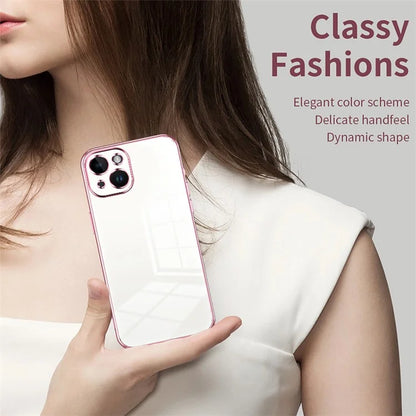 For iPhone 14 Slim Case Electroplating Anti-Fall TPU Phone Cover