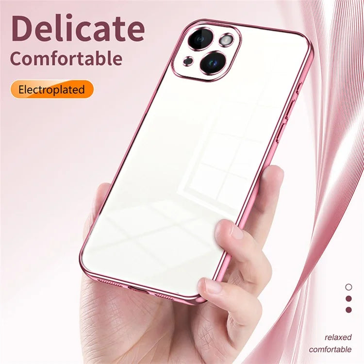 For iPhone 14 Slim Case Electroplating Anti-Fall TPU Phone Cover