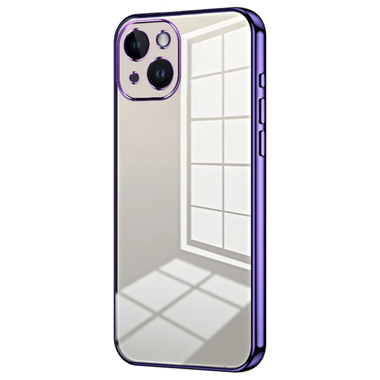 For iPhone 14 Slim Case Electroplating Anti-Fall TPU Phone Cover