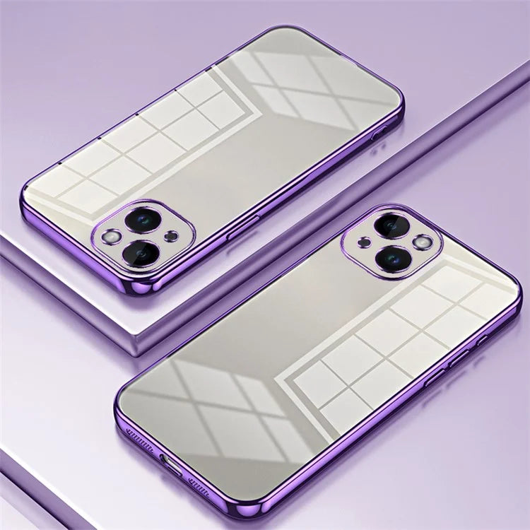For iPhone 14 Slim Case Electroplating Anti-Fall TPU Phone Cover