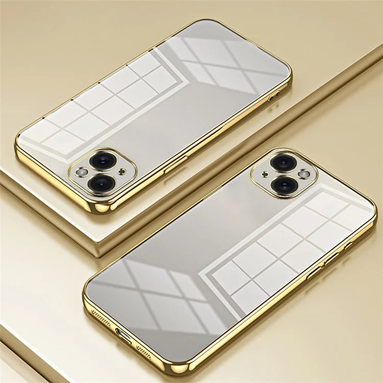 For iPhone 15 Plus Electroplating Case Anti-Drop TPU Phone Case