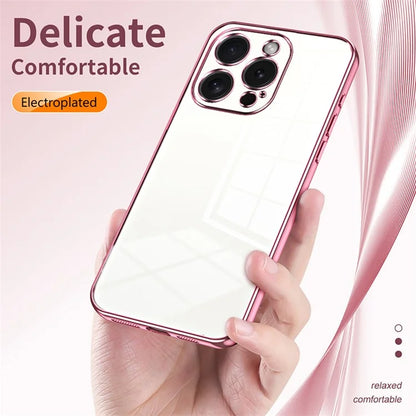 For iPhone 15 Pro TPU Case Anti-Fall Electroplating Slim Phone Cover