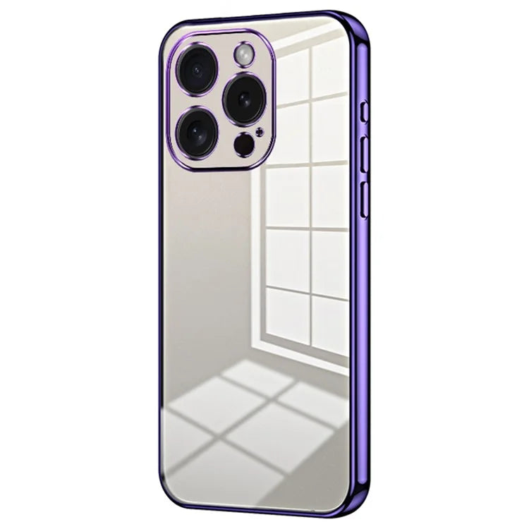 For iPhone 15 Pro TPU Case Anti-Fall Electroplating Slim Phone Cover