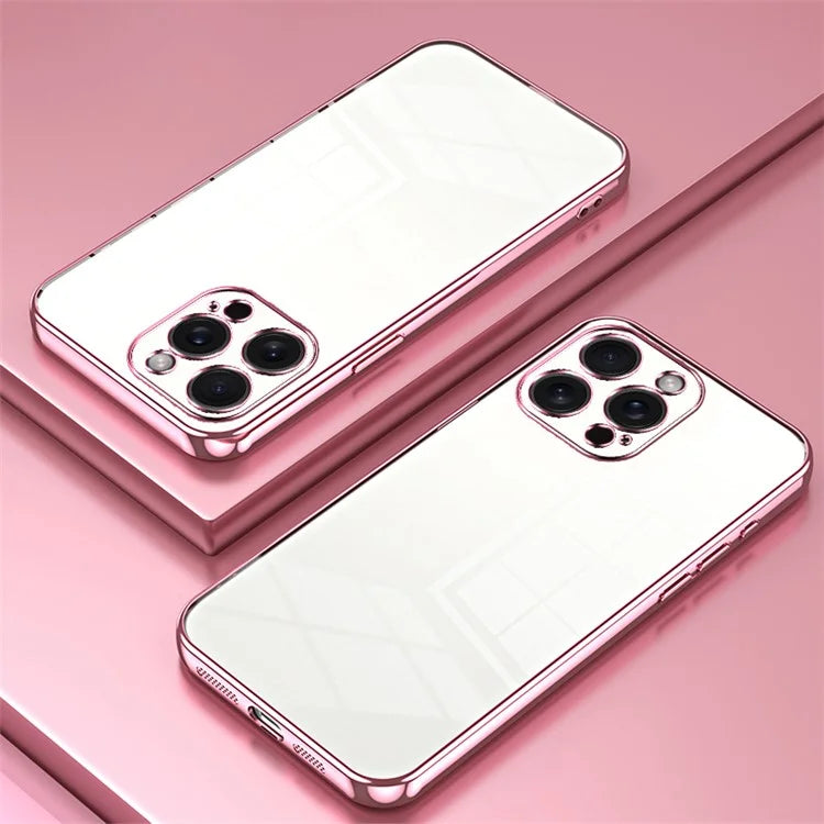 For iPhone 15 Pro Max Electroplating Case Anti-Scratch TPU Phone Protector