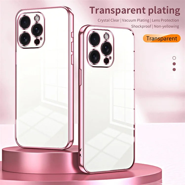 For iPhone 15 Pro Max Electroplating Case Anti-Scratch TPU Phone Protector