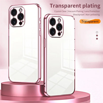 For iPhone 15 Pro Max Electroplating Case Anti-Scratch TPU Phone Protector