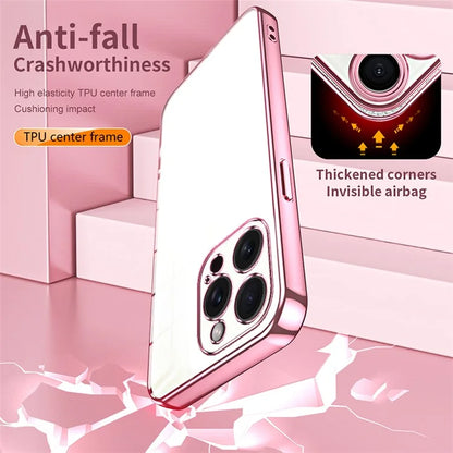 For iPhone 15 Pro Max Electroplating Case Anti-Scratch TPU Phone Protector