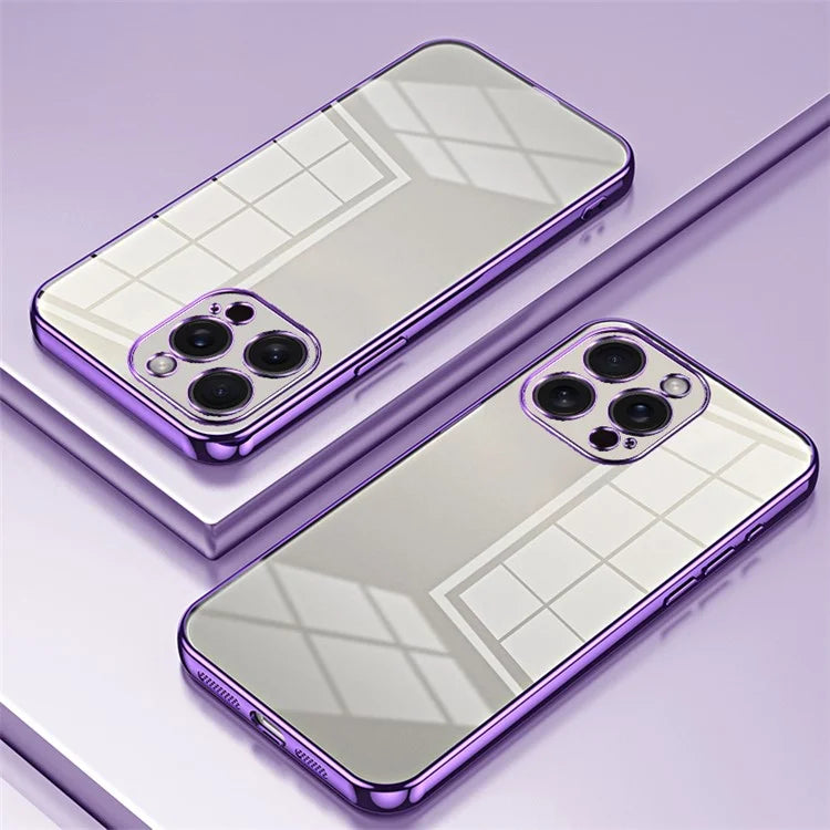 For iPhone 15 Pro Max Electroplating Case Anti-Scratch TPU Phone Protector
