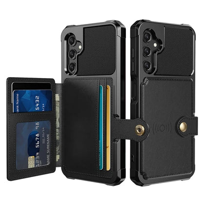 ZM03 For Samsung Galaxy A15 5G Cell Phone Case PU Leather Coated TPU Shell Fits Magnetic Car Mount