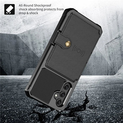 ZM03 For Samsung Galaxy A15 5G Cell Phone Case PU Leather Coated TPU Shell Fits Magnetic Car Mount