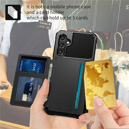 ZM03 For Samsung Galaxy A15 5G Cell Phone Case PU Leather Coated TPU Shell Fits Magnetic Car Mount