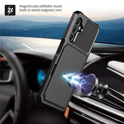ZM03 For Samsung Galaxy A15 5G Cell Phone Case PU Leather Coated TPU Shell Fits Magnetic Car Mount