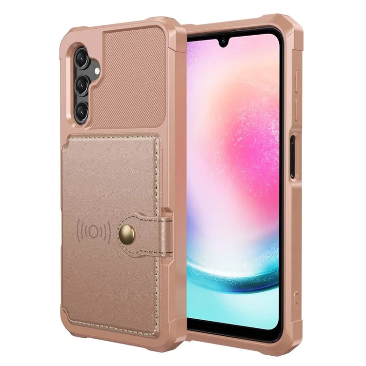 ZM03 For Samsung Galaxy A15 5G Cell Phone Case PU Leather Coated TPU Shell Fits Magnetic Car Mount