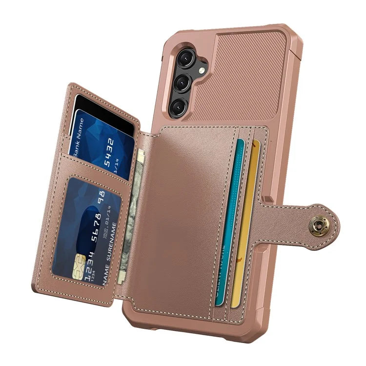 ZM03 For Samsung Galaxy A15 5G Cell Phone Case PU Leather Coated TPU Shell Fits Magnetic Car Mount