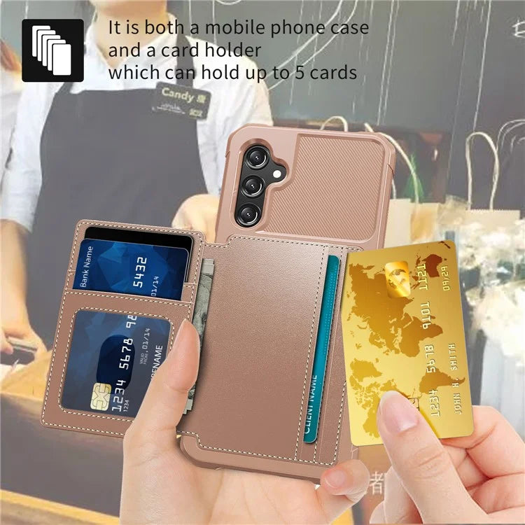 ZM03 For Samsung Galaxy A15 5G Cell Phone Case PU Leather Coated TPU Shell Fits Magnetic Car Mount