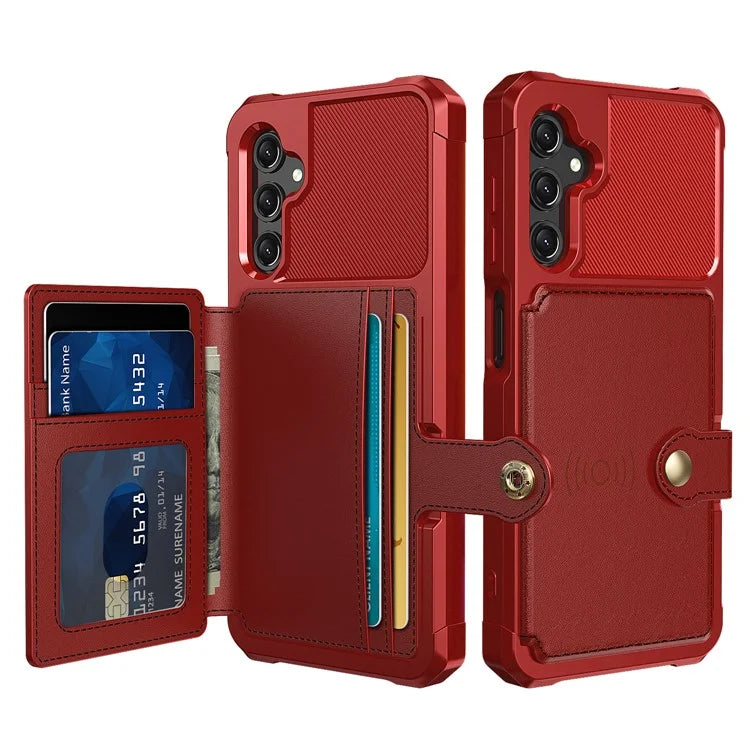 ZM03 For Samsung Galaxy A15 5G Cell Phone Case PU Leather Coated TPU Shell Fits Magnetic Car Mount