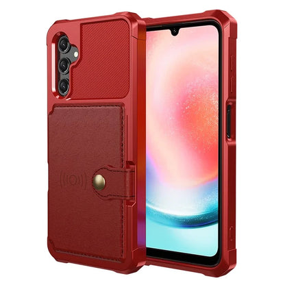 ZM03 For Samsung Galaxy A15 5G Cell Phone Case PU Leather Coated TPU Shell Fits Magnetic Car Mount