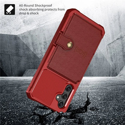 ZM03 For Samsung Galaxy A15 5G Cell Phone Case PU Leather Coated TPU Shell Fits Magnetic Car Mount